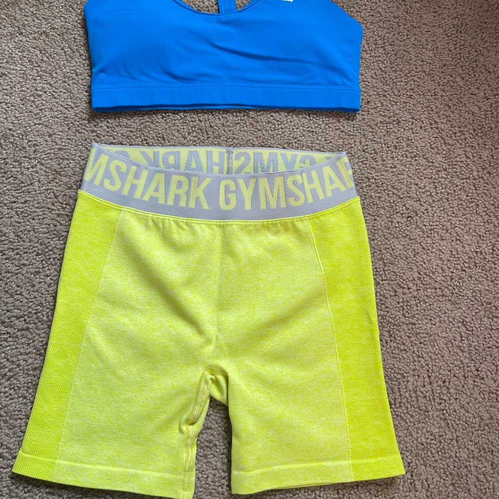 Gymshark flex mid-high rise shorts in lime green
